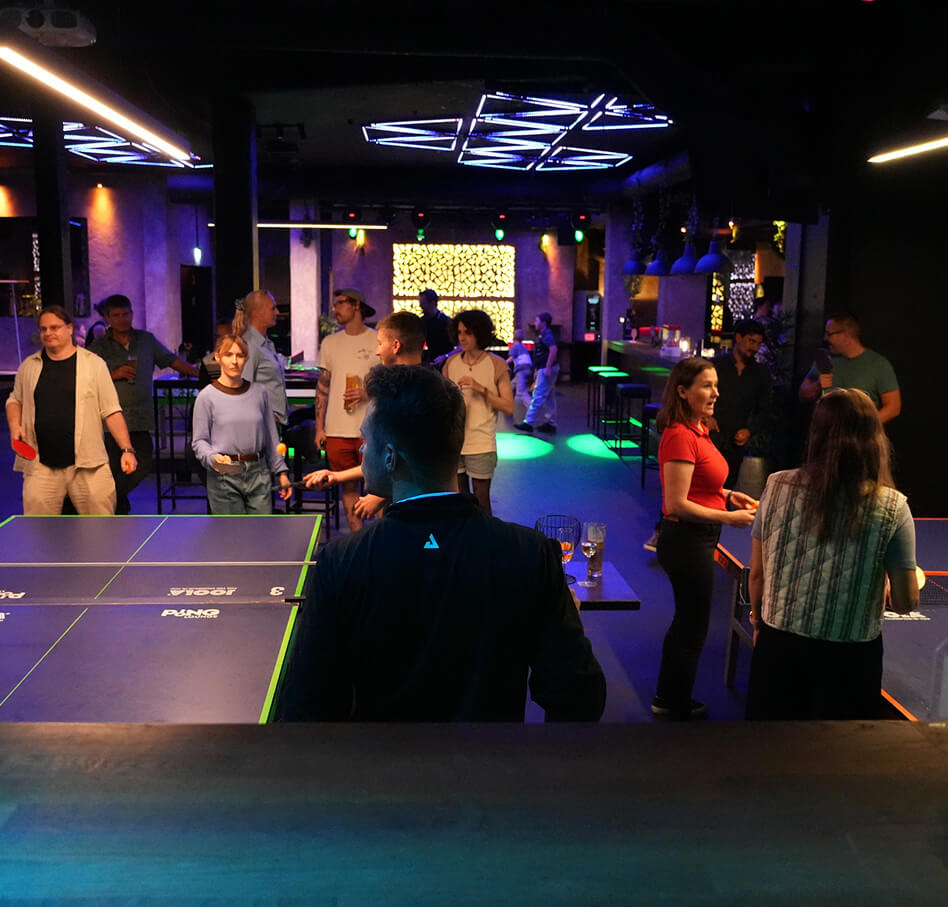 Ping Pong Lounge Tischtennis in Nachtclubs ideal für Teamevents